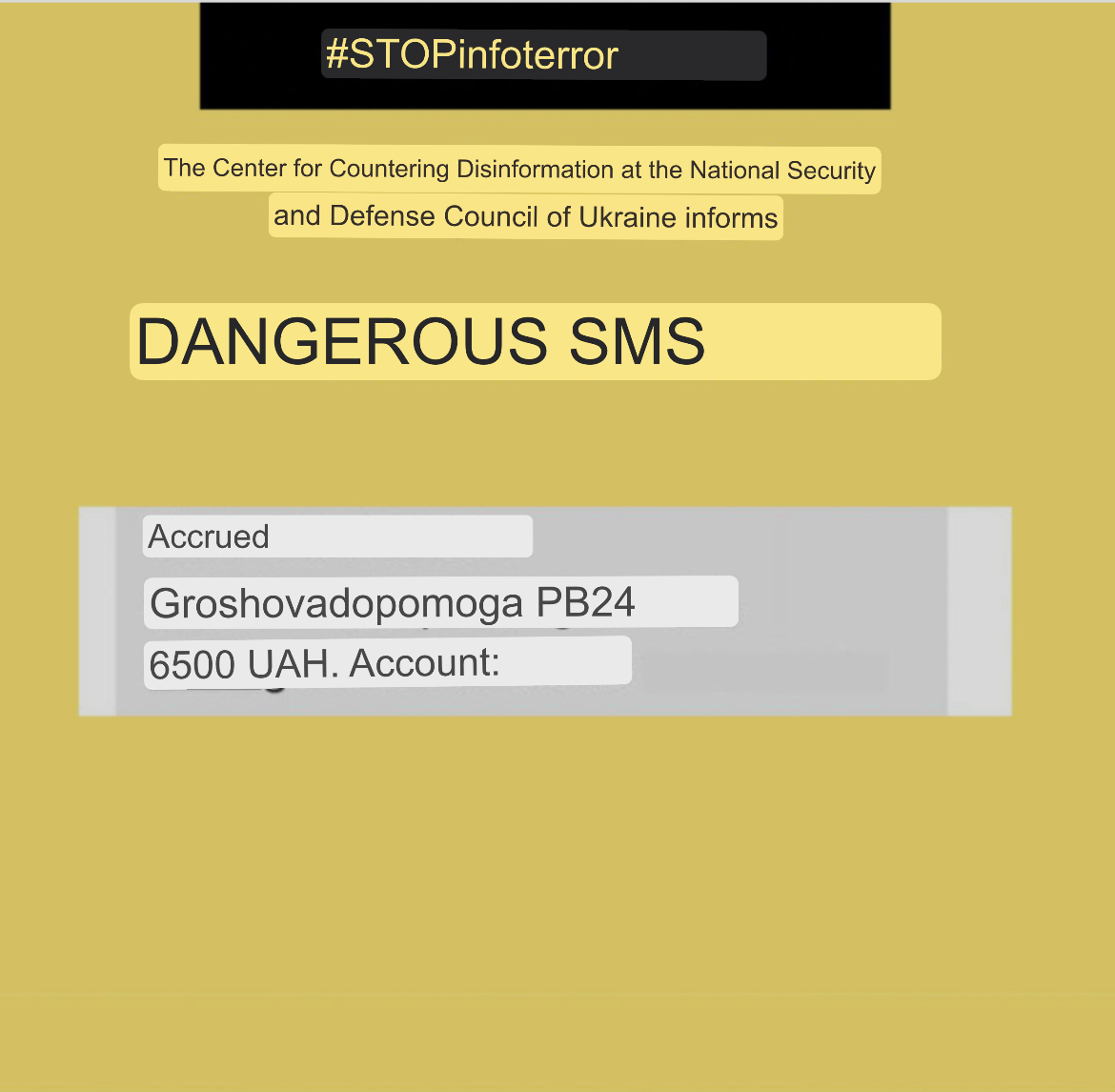 WARNING!  Russia Sends Dangerous SMS-mailing!